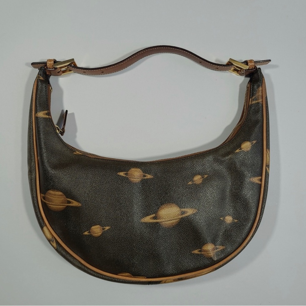 ISO vintage leather Saturn shoulder bag in style of LV